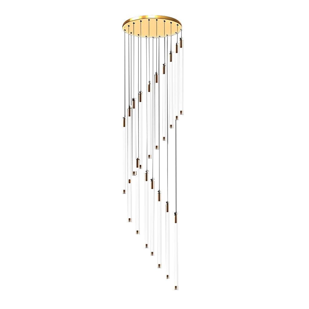 Contemporary Spiral Tube Ceiling Light Chandelier