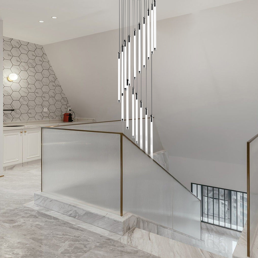 Contemporary Spiral Tube Ceiling Light Chandelier