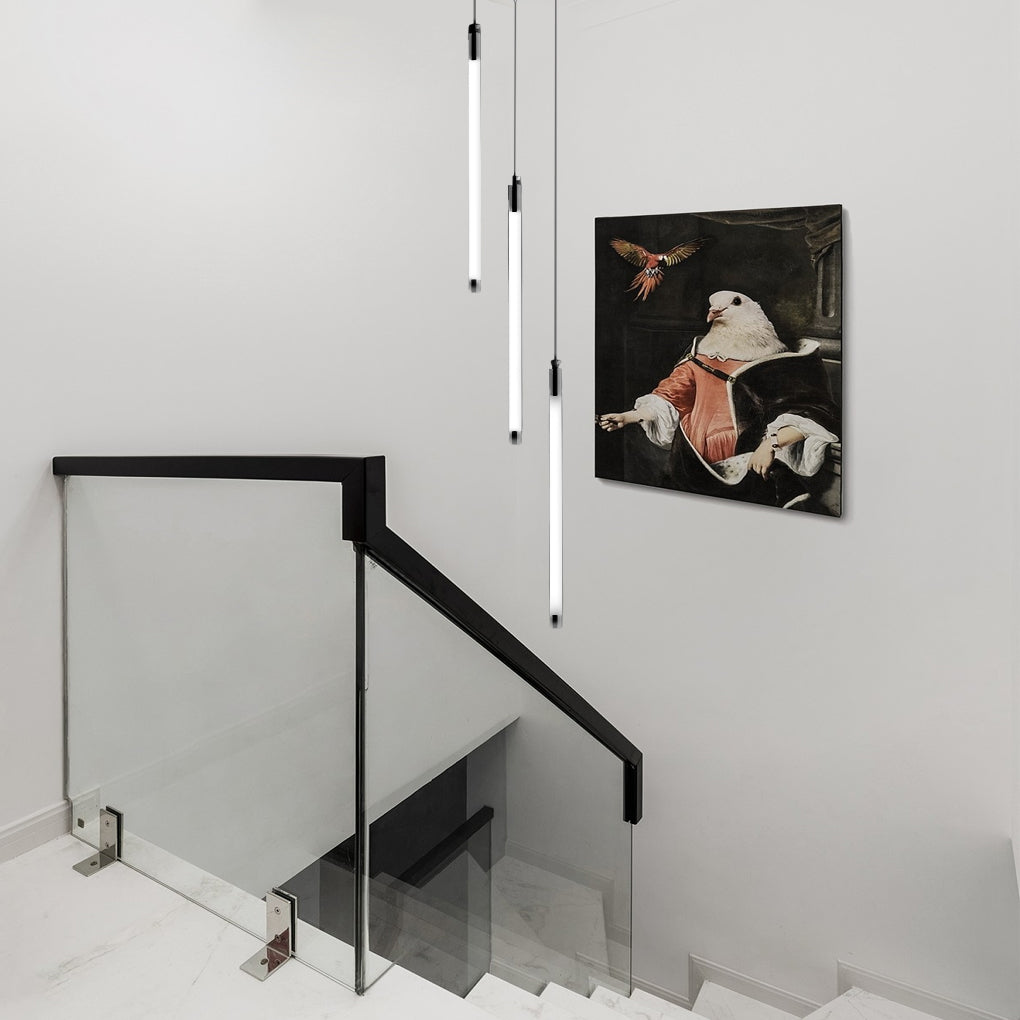 Contemporary Spiral Tube Ceiling Light Chandelier
