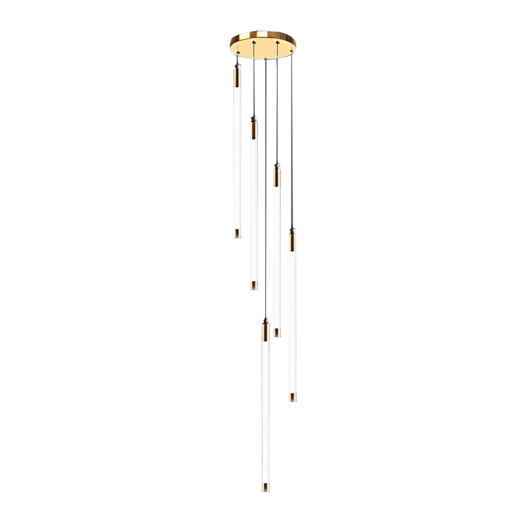 Contemporary Spiral Tube Ceiling Light Chandelier