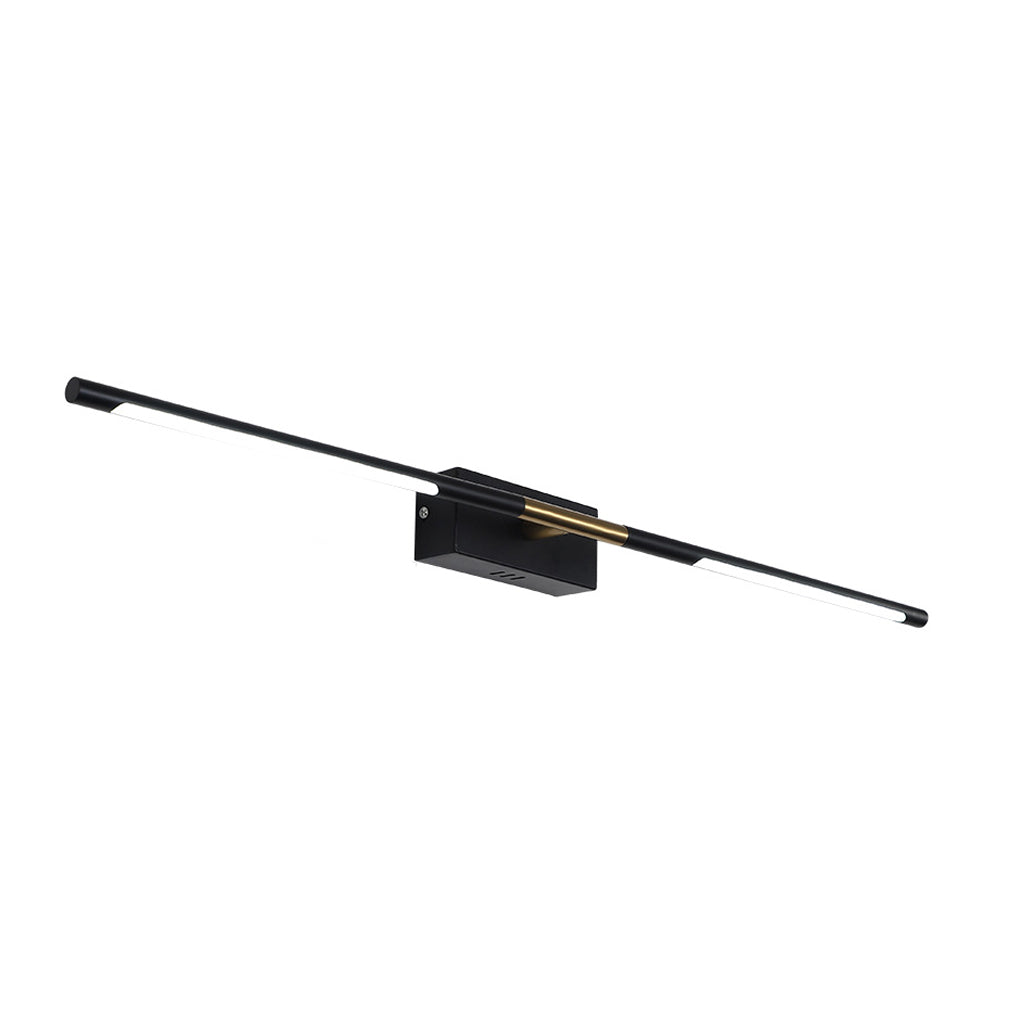 Contemporary Black Linear LED Vanity Light Bar, Modern Bathroom Lighting Fixture, Stylish Wall-Mounted Light, Energy-Efficient LED Lighting, Elegant Home Decor, Sleek Design for Vanity and Makeup Areas, Adjustable Brightness for Spa-Like Ambiance, Easy In