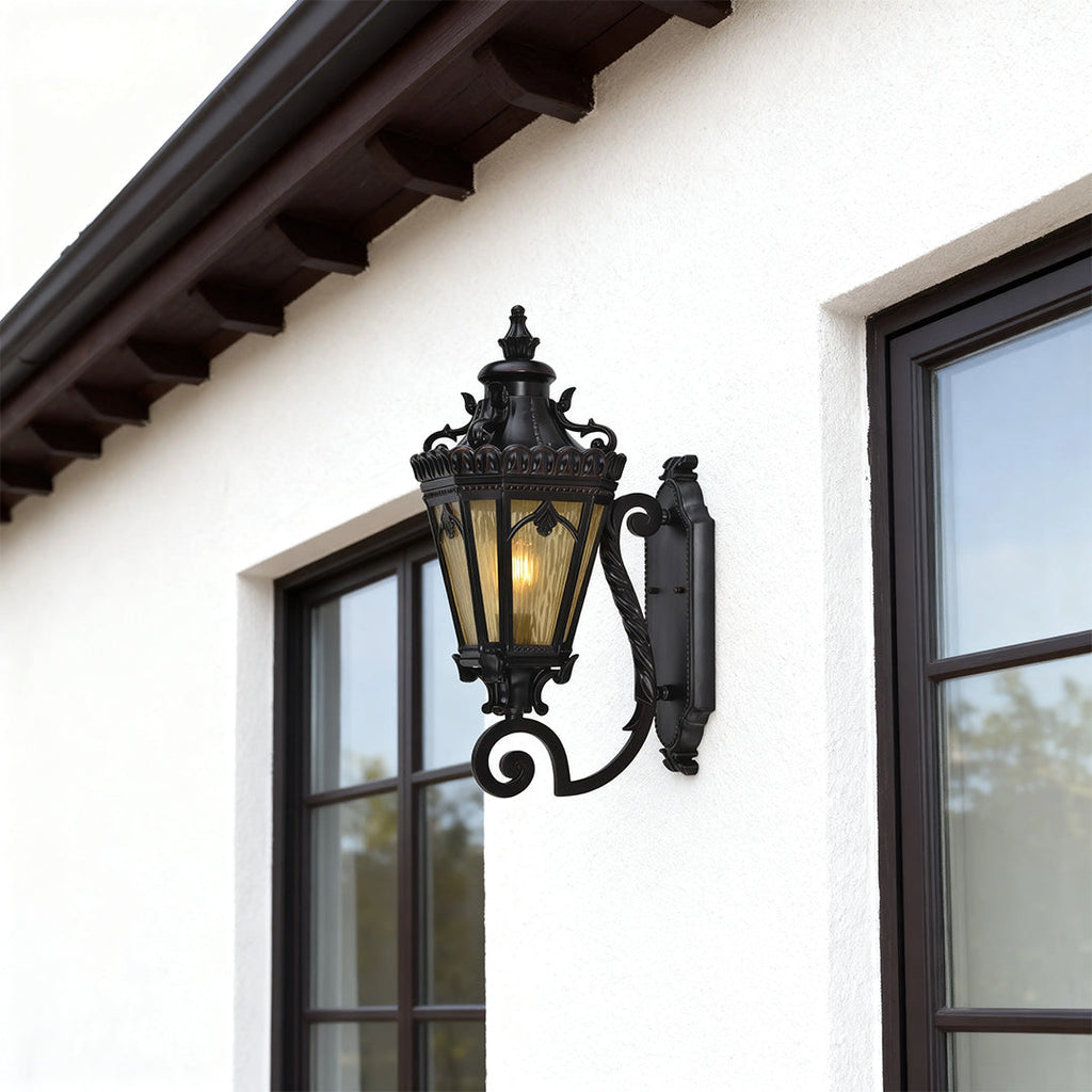 Wall Mount Outdoor Light - Waterproof Black Aluminum Lamp