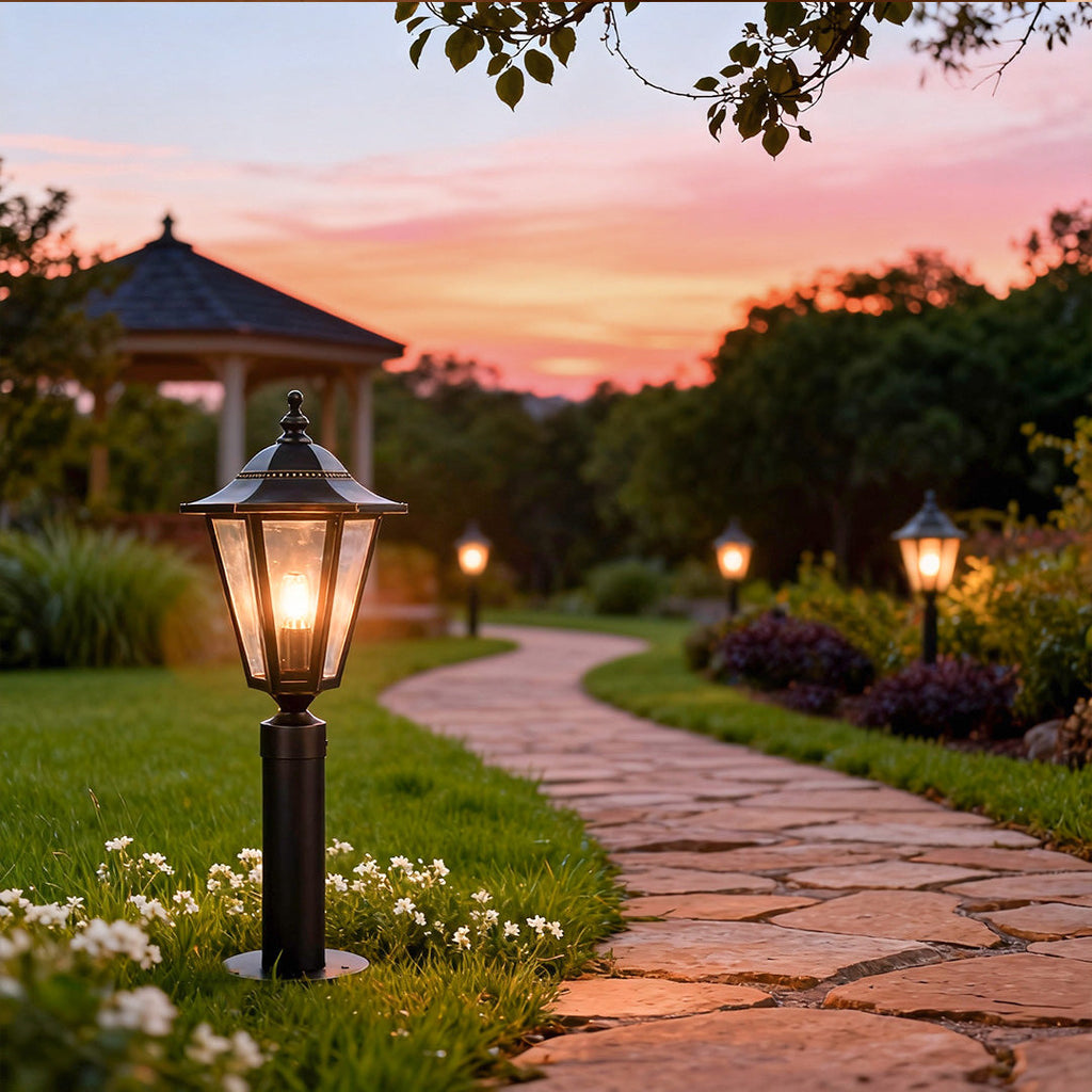 Copper Landscape Path Lights - Outdoor LED Waterproof Black Light