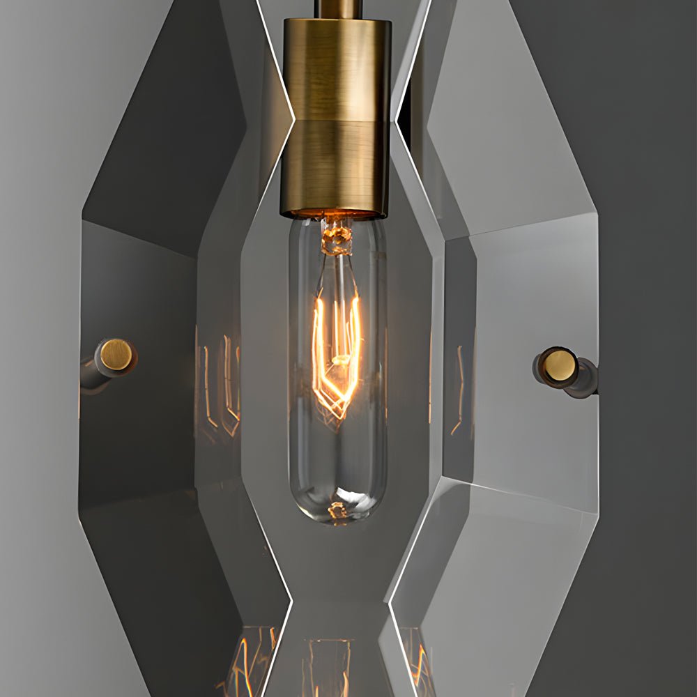 Copper Light Luxury Crystal Smoke Gray Pendant Light Fixture