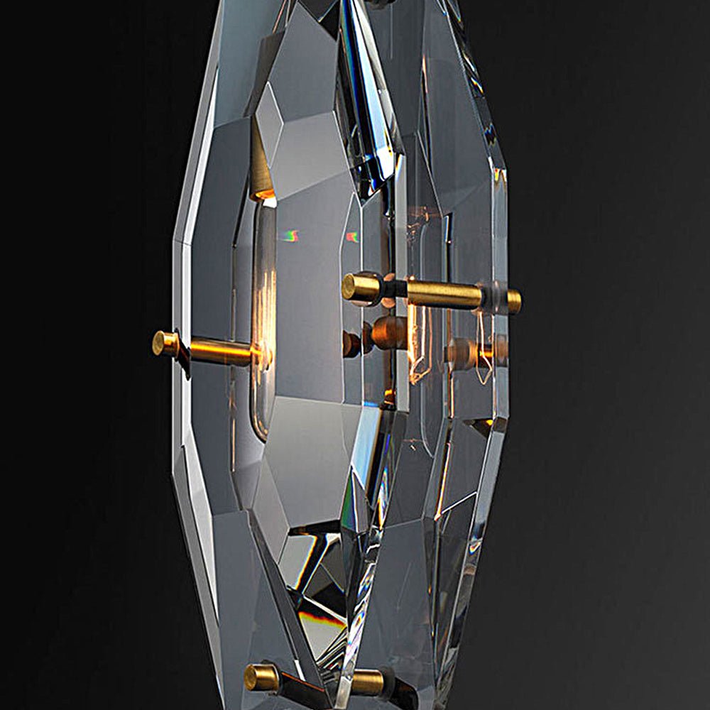 Copper Light Luxury Crystal Smoke Gray Pendant Light Fixture