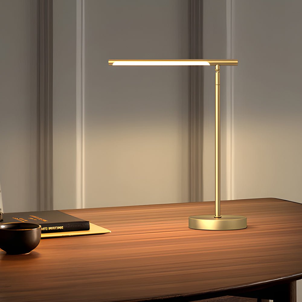 Linear Table Light Copper LED Adjustable Lamp