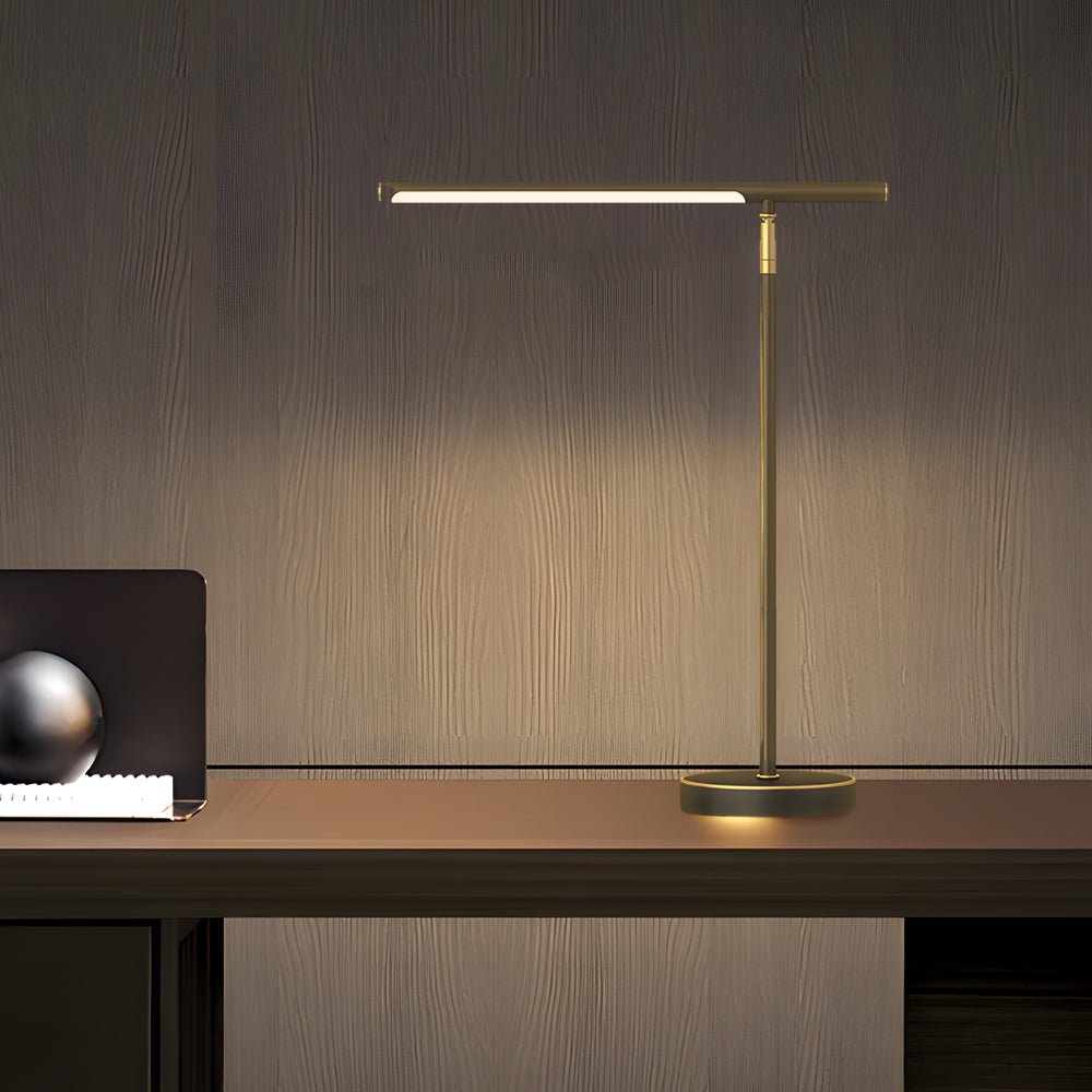 Linear Table Light Copper LED Adjustable Lamp