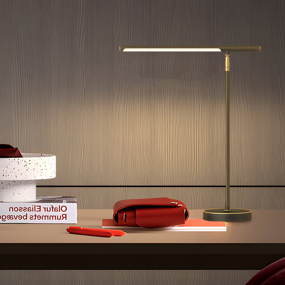 Linear Table Light Copper LED Adjustable Lamp