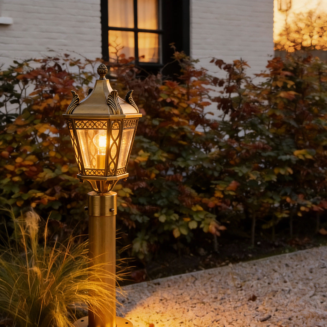 Title: Copper Outdoor Path Lighting - European Landscape Lamp

Description: Illuminate your garden with our Copper Outdoor Path Lighting. This elegant European landscape lamp combines style with functionality, providing a warm glow for pathways, driveways
