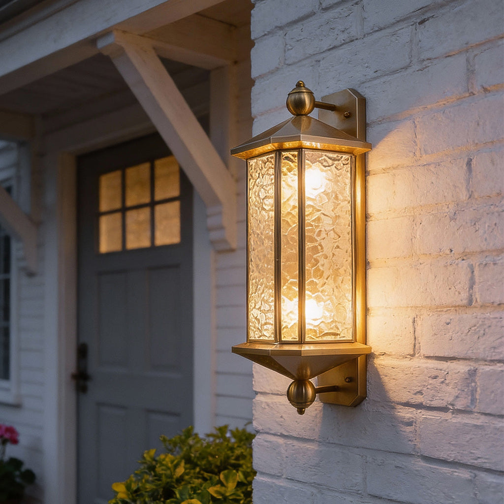 Copper Outdoor Wall Lantern - Mid-Century Outdoor Light