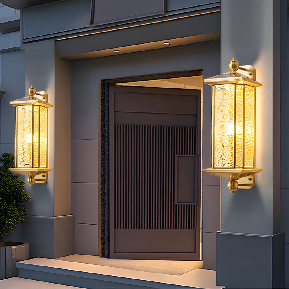 Copper Outdoor Wall Lantern - Mid-Century Outdoor Light