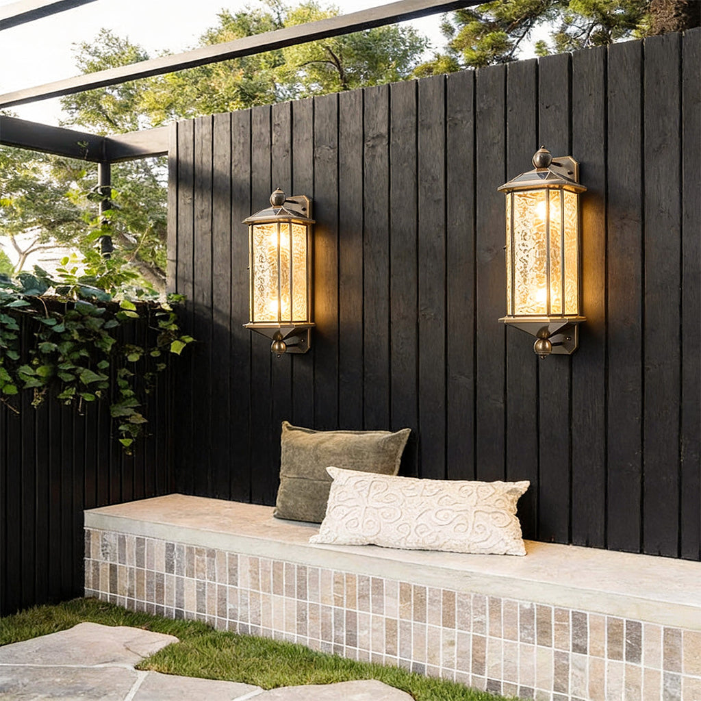 Copper Outdoor Wall Lantern - Mid-Century Outdoor Light