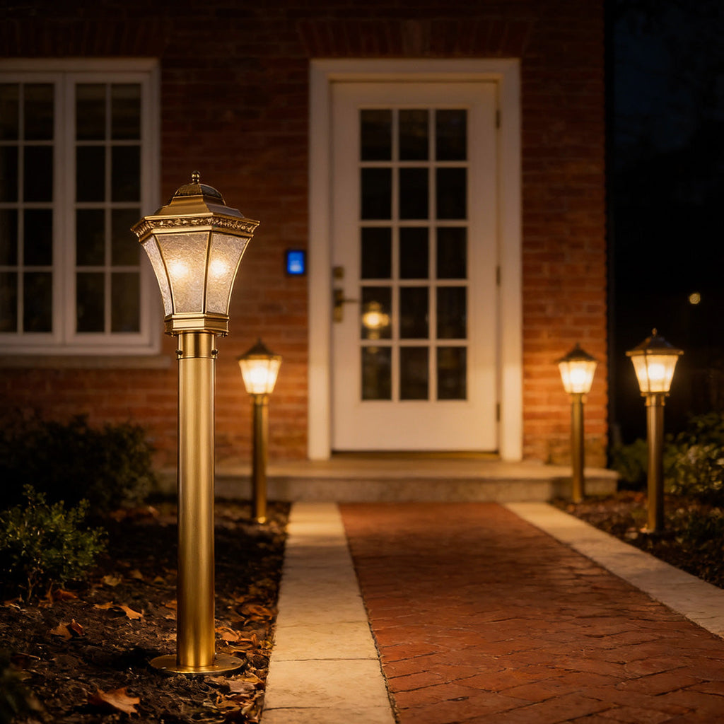 Copper Path Lights - Waterproof Outdoor Glass Lighting for Gardens
