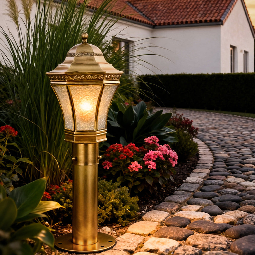 Copper Path Lights - Waterproof Outdoor Glass Lighting for Gardens