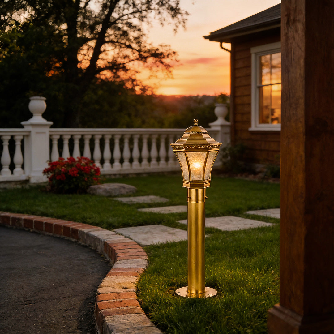 Copper Path Lights - Waterproof Outdoor Glass Lighting for Gardens