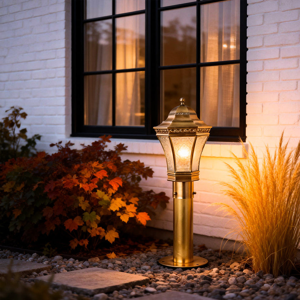 Copper Path Lights - Waterproof Outdoor Glass Lighting for Gardens