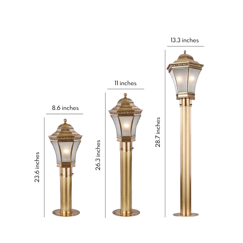 Copper Path Lights - Waterproof Outdoor Glass Lighting for Gardens
