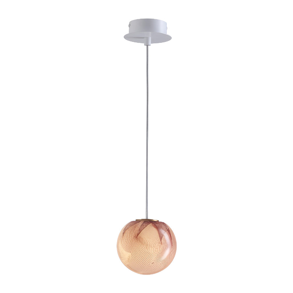 Glass Globe Pendant Light Modern Minimalist Design Single Head Fixture