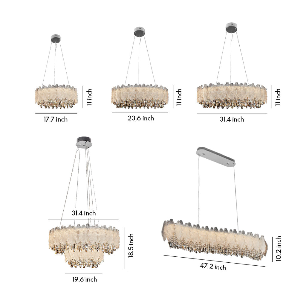 Country French Gold Crystal Chandelier Ceiling Light