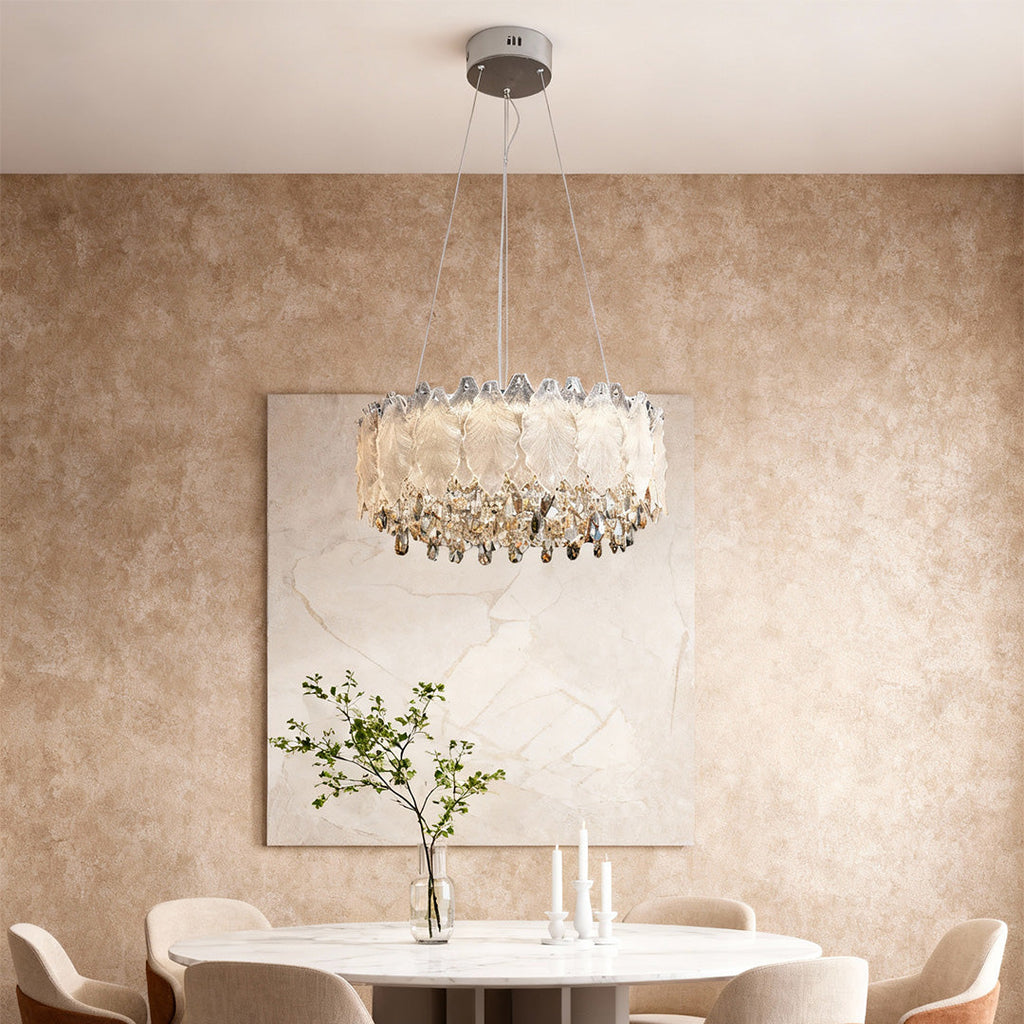 Country French Gold Crystal Chandelier Ceiling Light