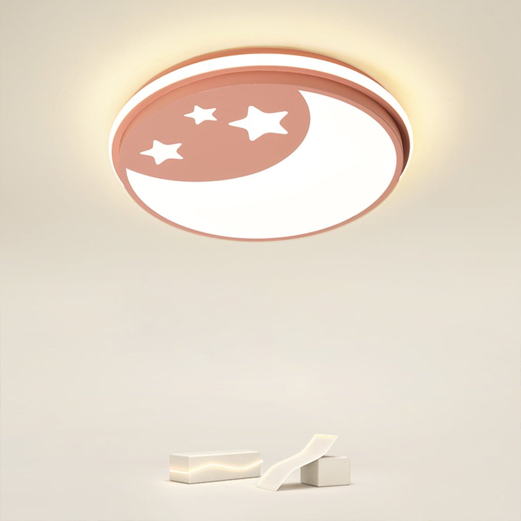 Creative Circular Cartoon LED Ceiling Lamp for Kids Room