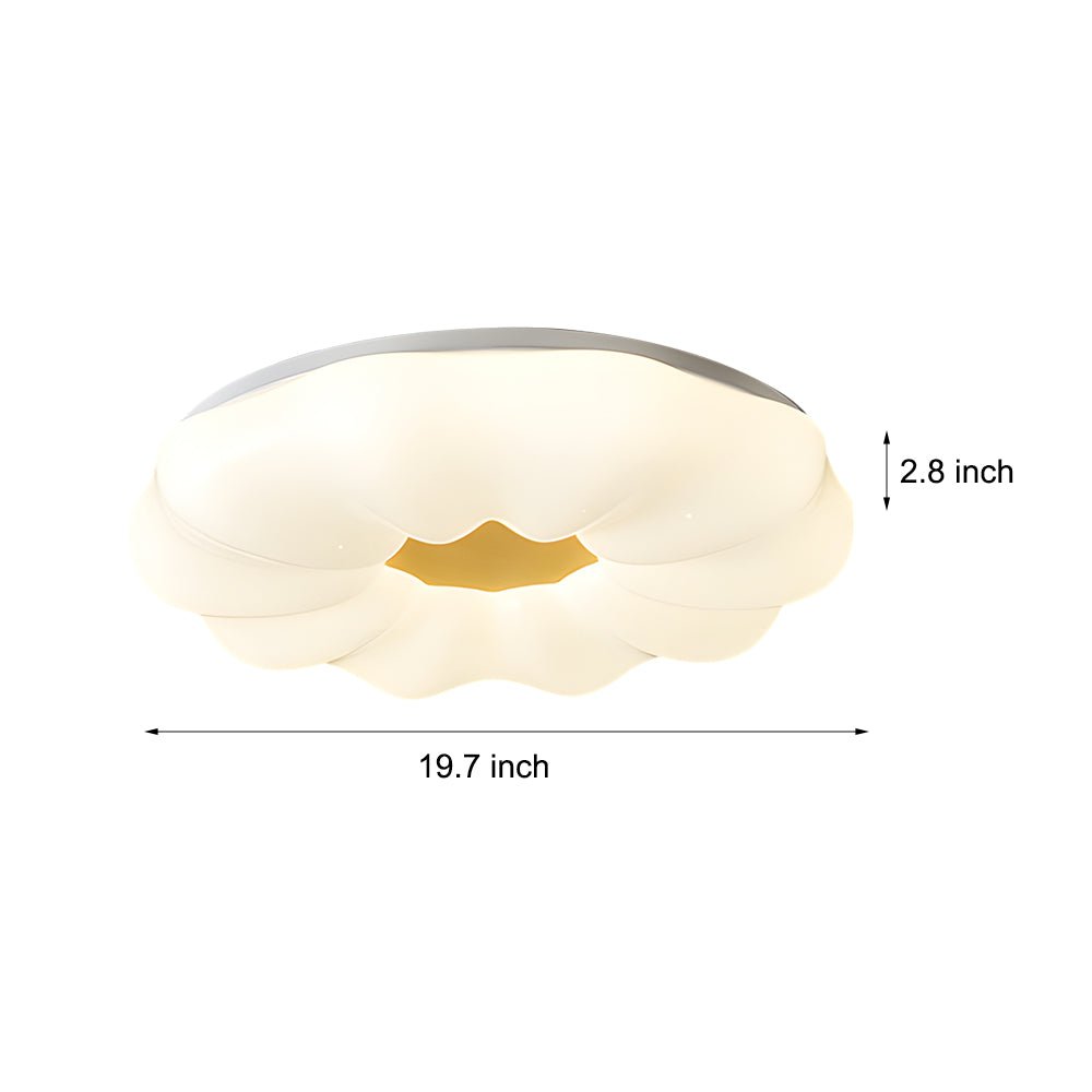 Creative Cloud Flowers Iron Acrylic Dimmable Ceiling Lamp