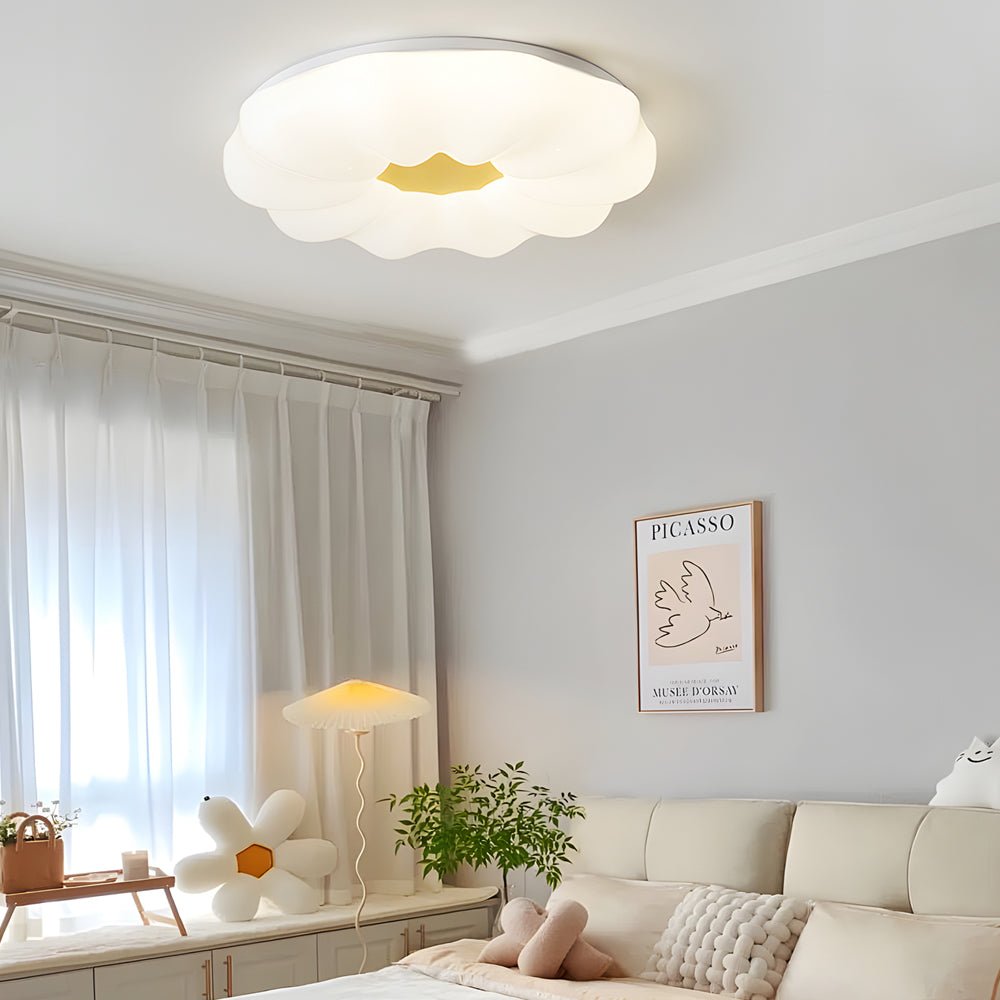 Creative Cloud Flowers Iron Acrylic Dimmable Ceiling Lamp