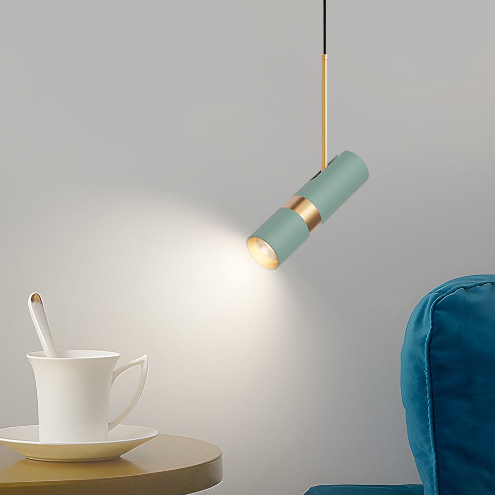 Cylindrical LED Pendant Light - Modern Three-Step Dimming Hanging Lamp