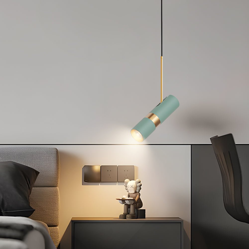 Cylindrical LED Pendant Light - Modern Three-Step Dimming Hanging Lamp