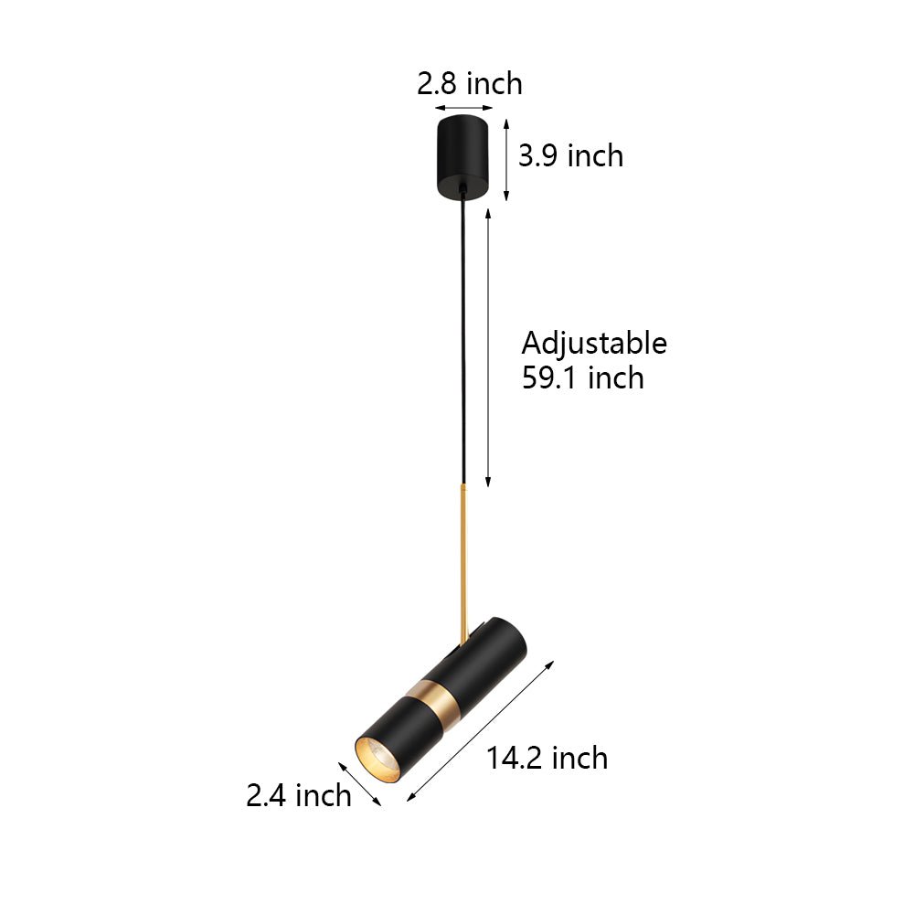 Cylindrical LED Pendant Light - Modern Three-Step Dimming Hanging Lamp