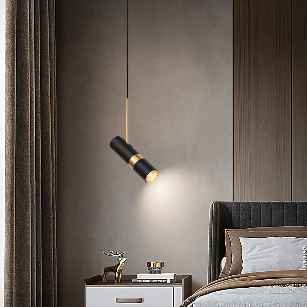 Cylindrical LED Pendant Light - Modern Three-Step Dimming Hanging Lamp