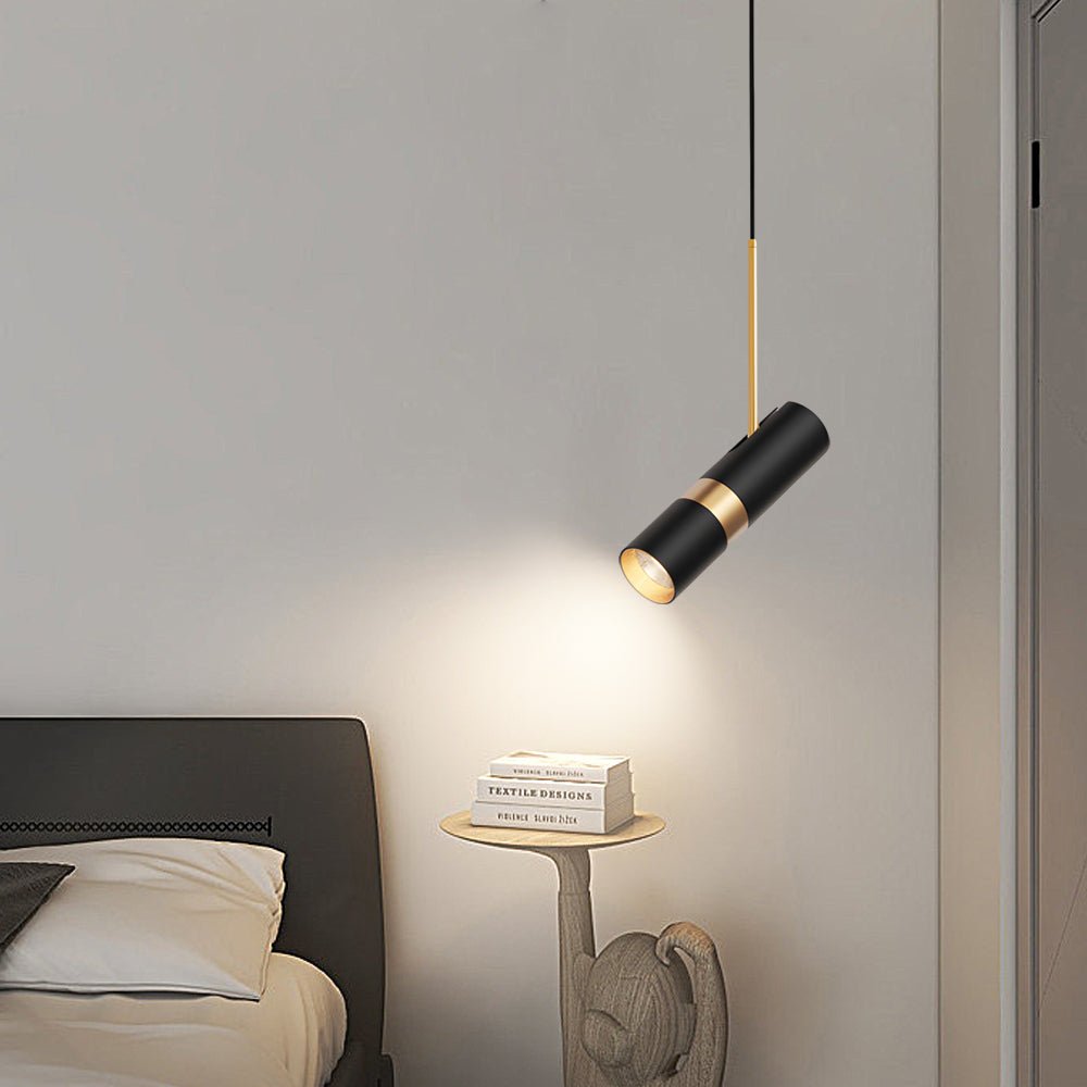 Cylindrical LED Pendant Light - Modern Three-Step Dimming Hanging Lamp