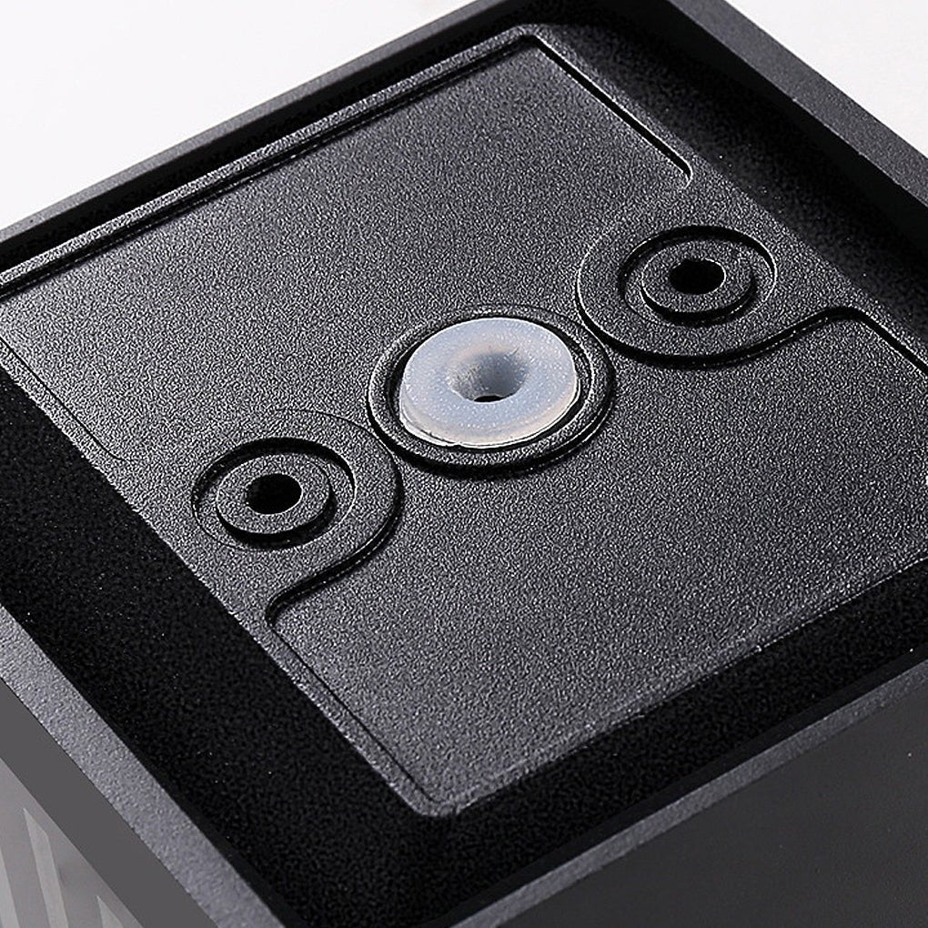 Black Square Outdoor Wall Lights LED Up Down Lighting