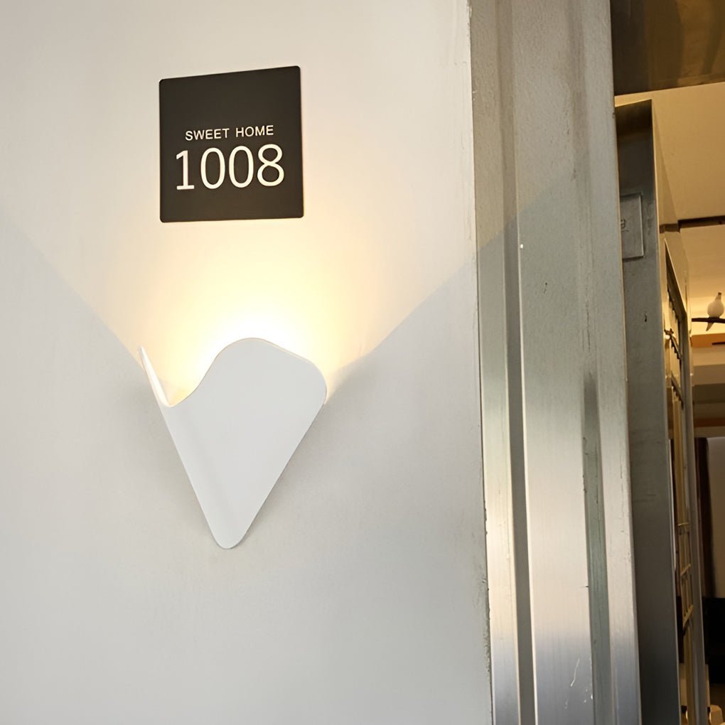 Modern LED Wall Sconce Waterproof Doorplate Fixture Indoor Outdoor Lighting