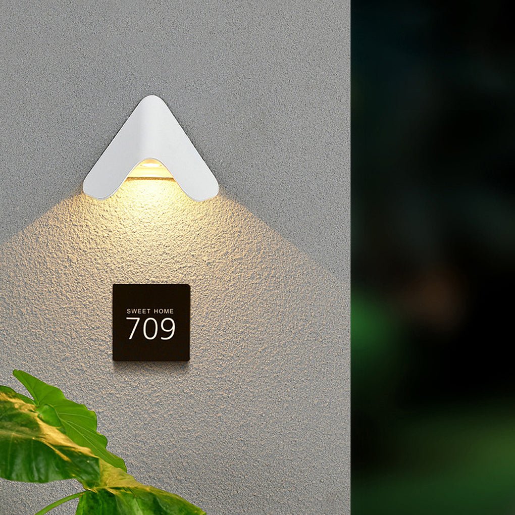 Modern LED Wall Sconce Waterproof Doorplate Fixture Indoor Outdoor Lighting