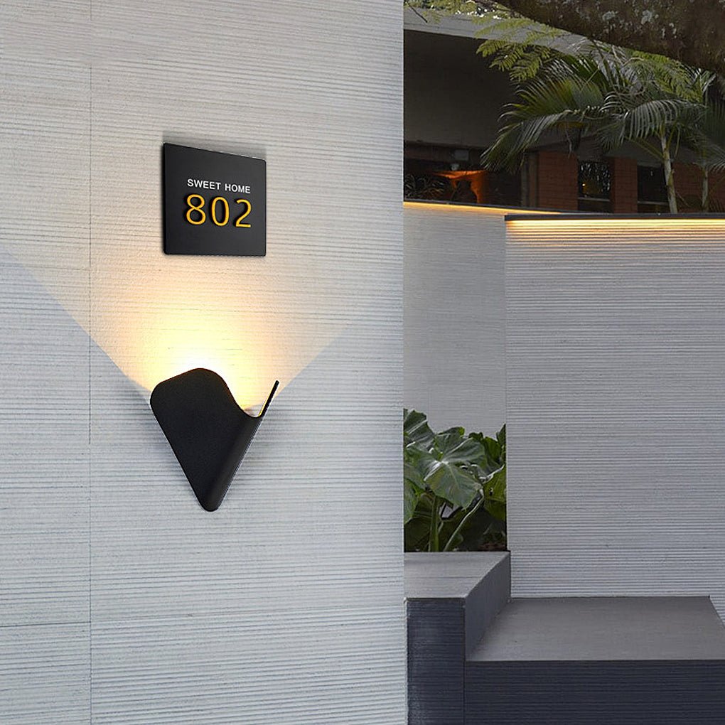 Modern LED Wall Sconce Waterproof Doorplate Fixture Indoor Outdoor Lighting