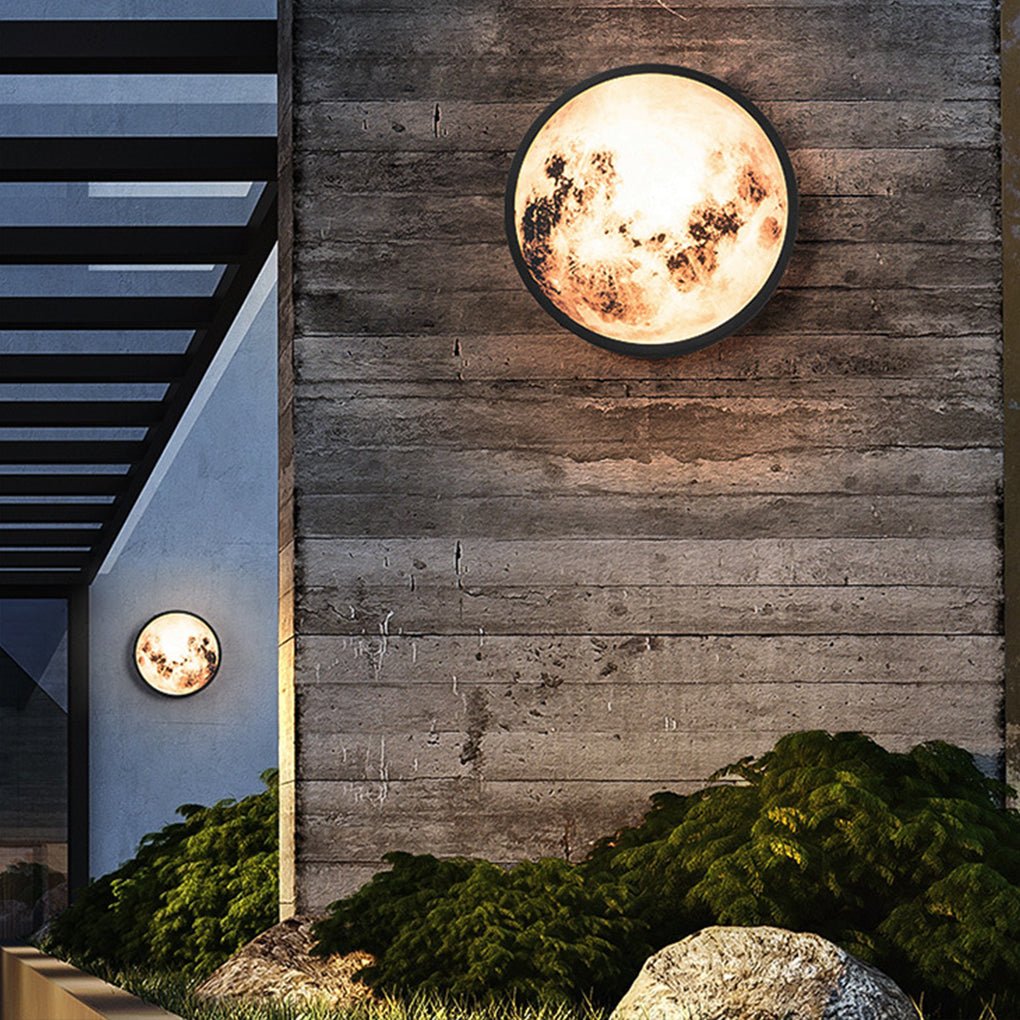 Modern Moon Wall Light - Creative Outdoor Waterproof LED Fixture
