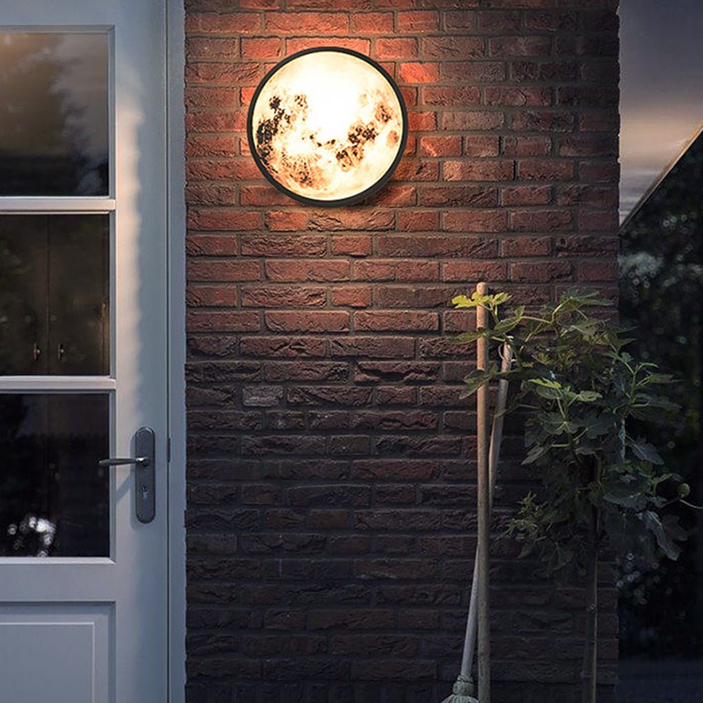 Modern Moon Wall Light - Creative Outdoor Waterproof LED Fixture