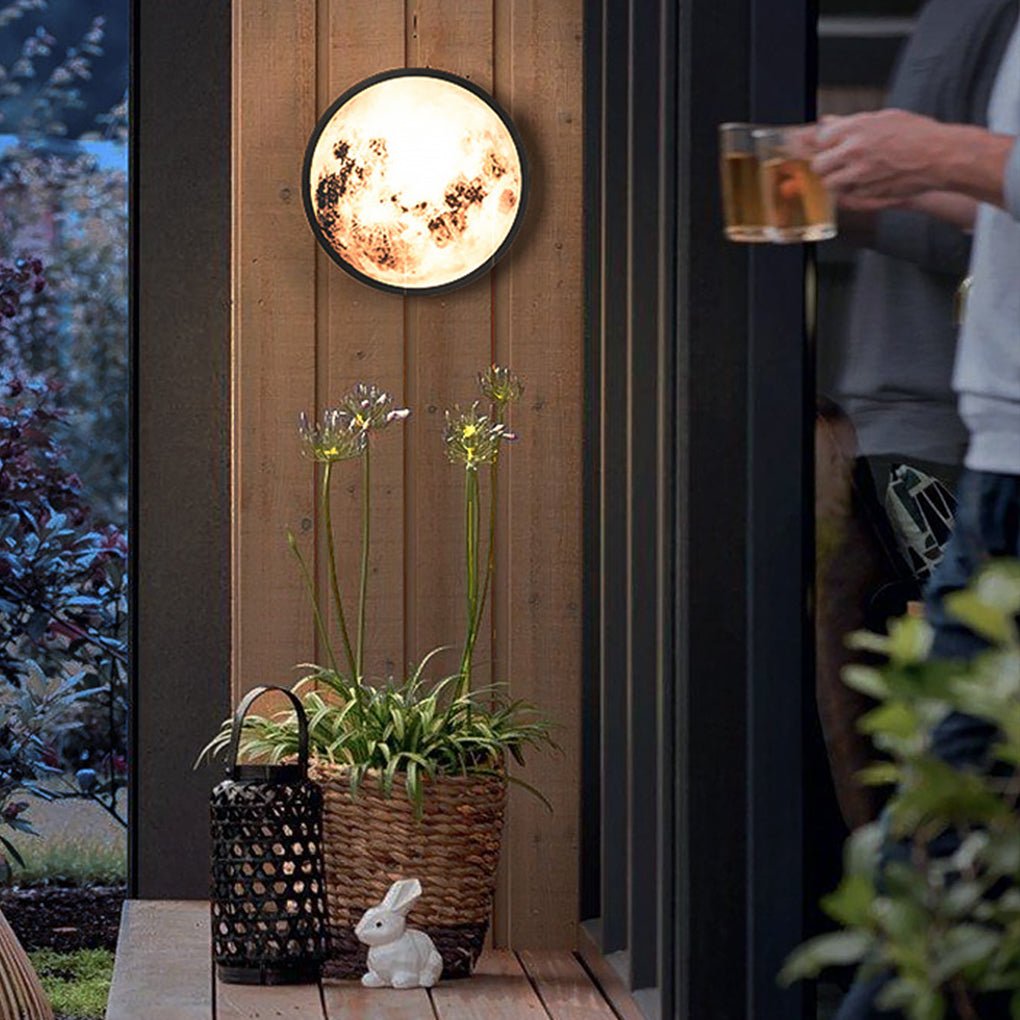 Modern Moon Wall Light - Creative Outdoor Waterproof LED Fixture