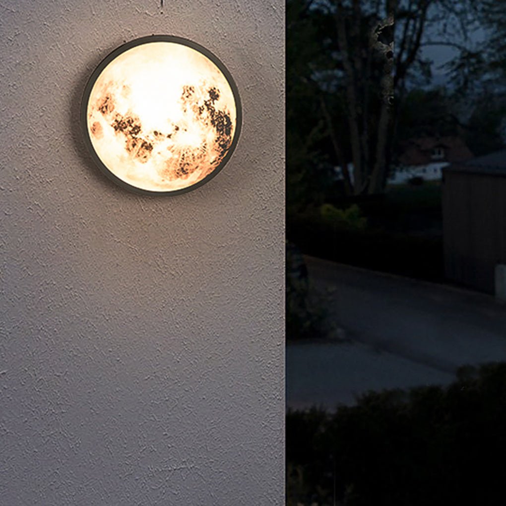 Modern Moon Wall Light - Creative Outdoor Waterproof LED Fixture