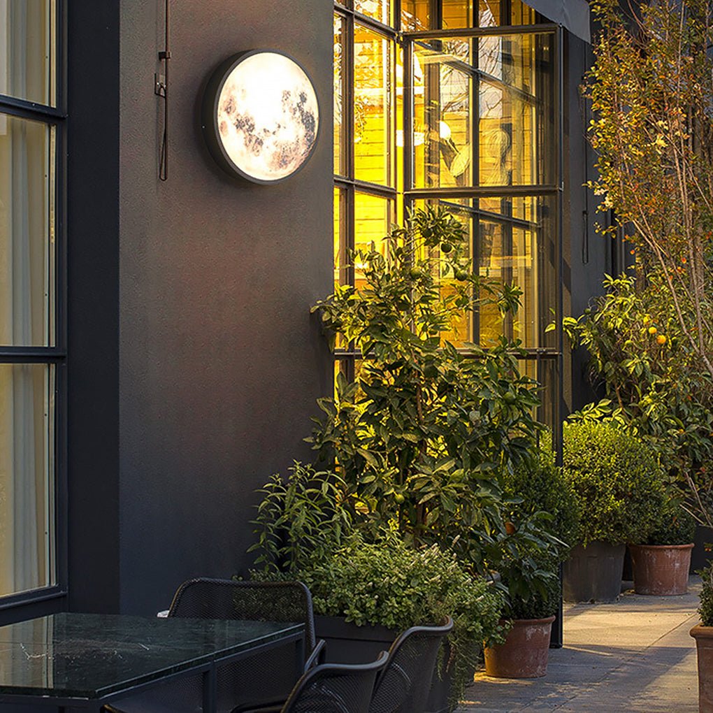 Modern Moon Wall Light - Creative Outdoor Waterproof LED Fixture