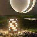 LED Garden Bollard Light - Modern Rectangular Outdoor Lighting for Pathways and Gardens