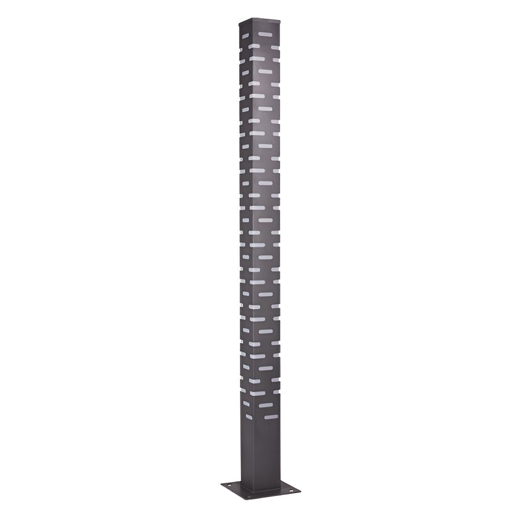 LED Garden Bollard Light - Modern Rectangular Outdoor Lighting for Pathways and Gardens