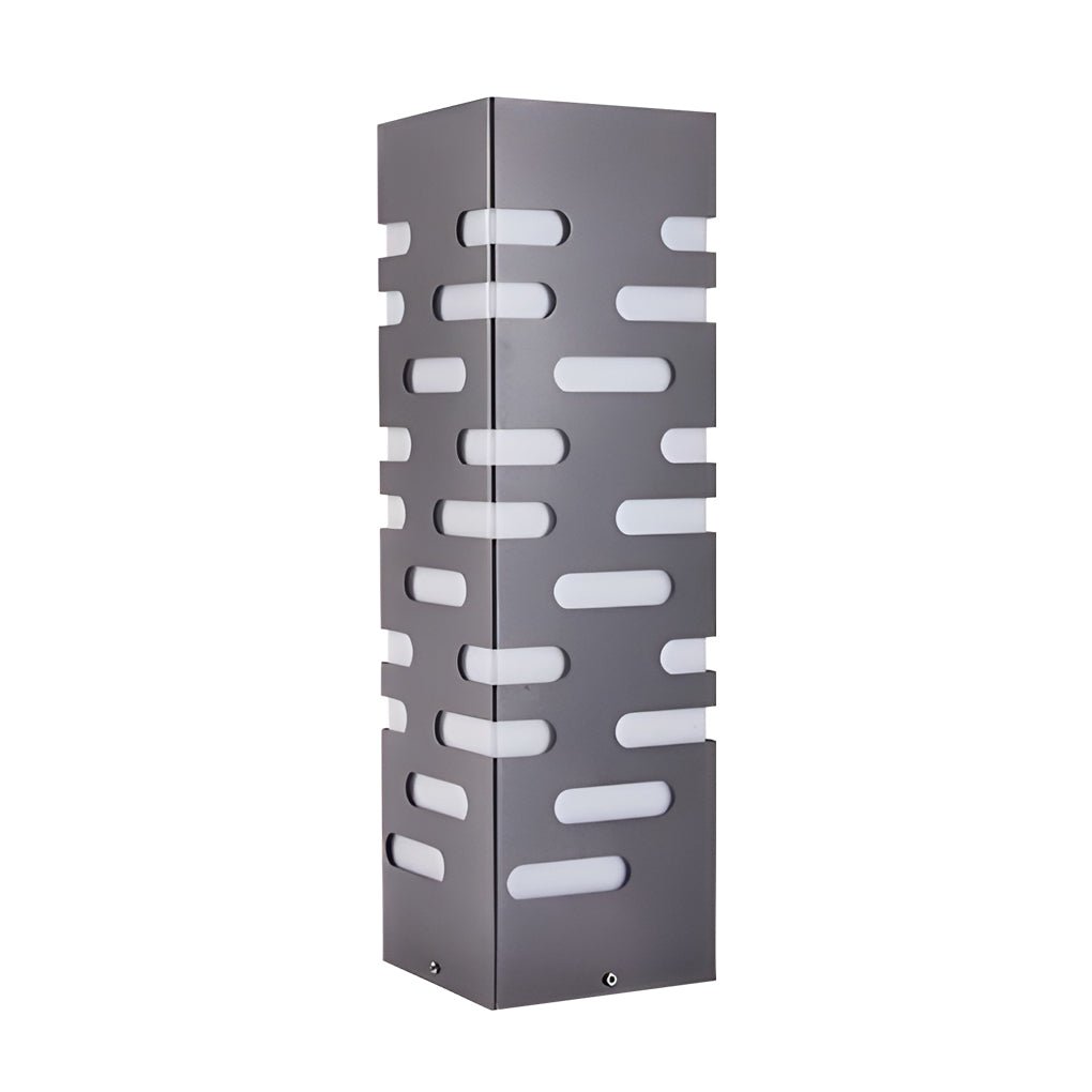 LED Garden Bollard Light - Modern Rectangular Outdoor Lighting for Pathways and Gardens