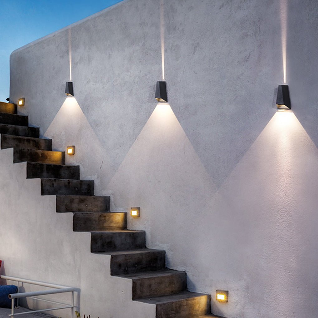 Black Up Down Outdoor Wall Lights Modern LED Lamp