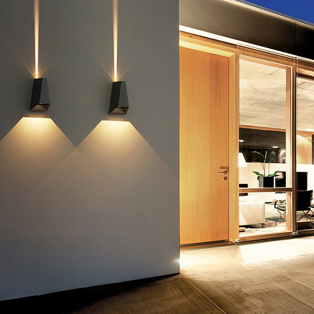Black Up Down Outdoor Wall Lights Modern LED Lamp