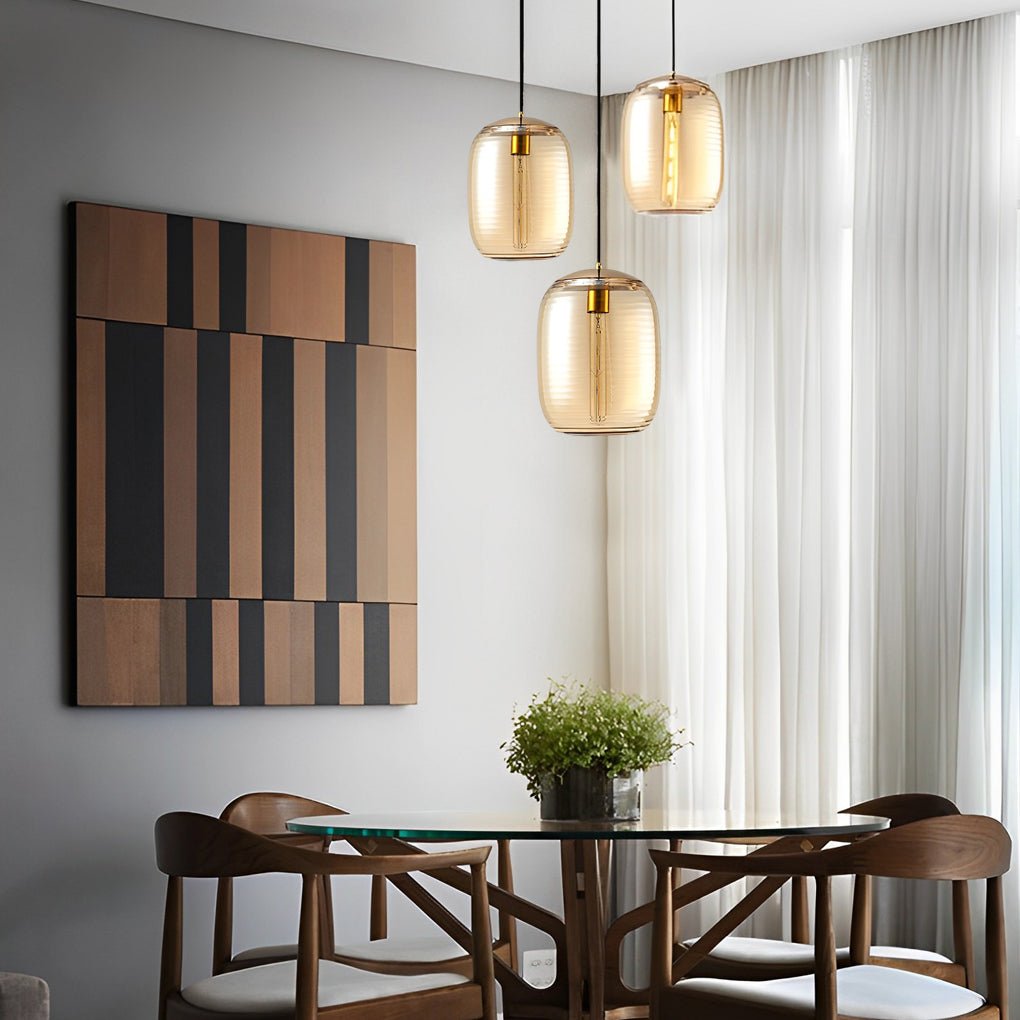Screw Thread Glass Spiral LED Pendant Light Chandelier