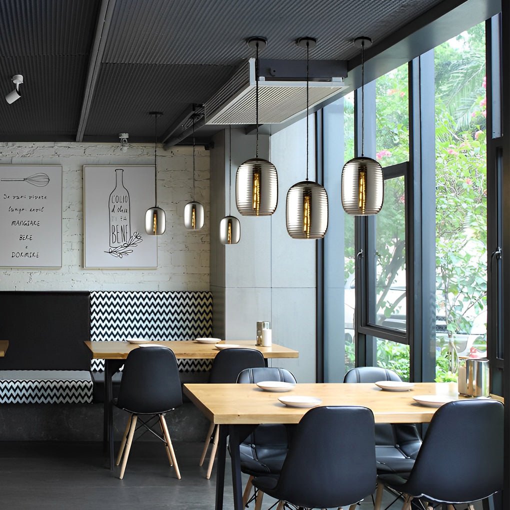 Screw Thread Glass Spiral LED Pendant Light Chandelier