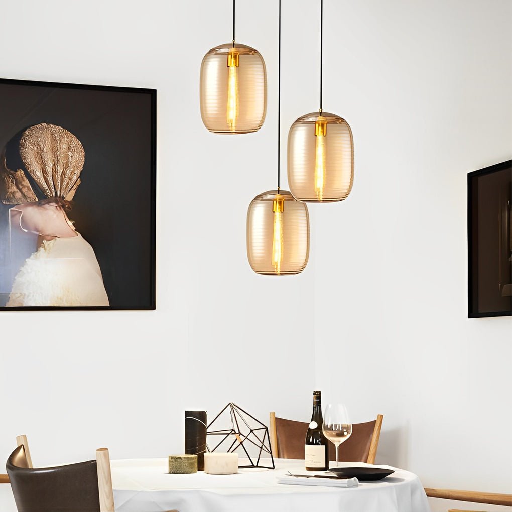 Screw Thread Glass Spiral LED Pendant Light Chandelier