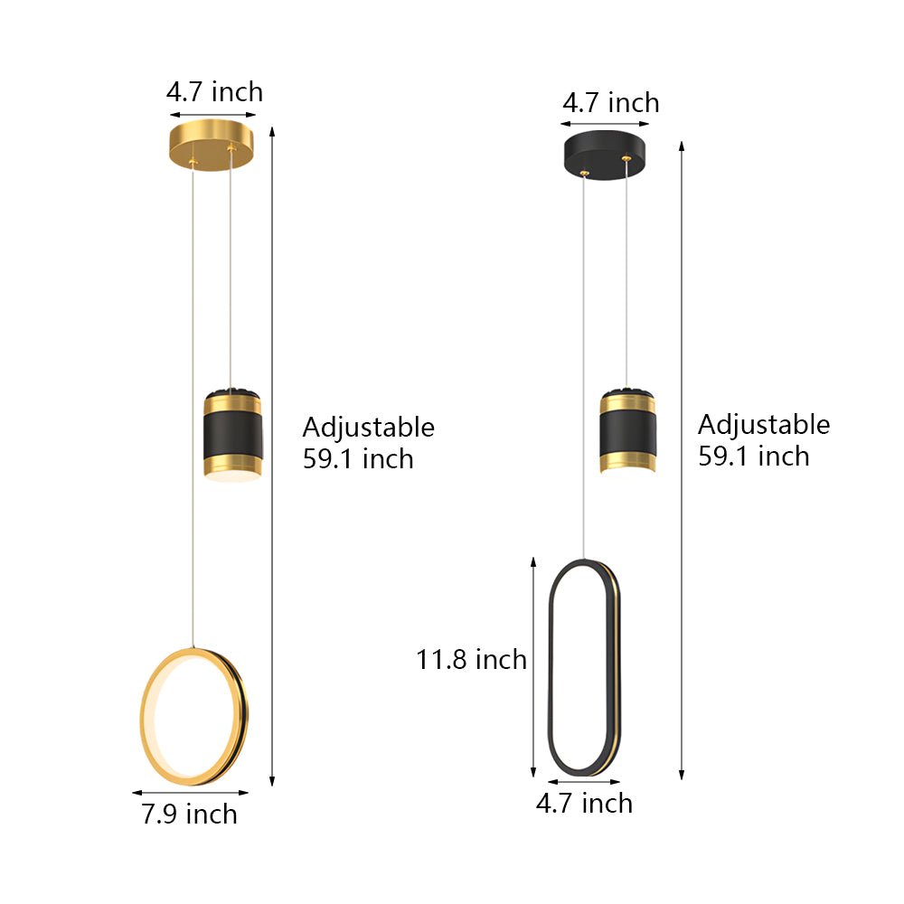 Creative Starry Projection Ring LED Pendant Light - 3 Step Dimming Features, Modern Design, Unique Home Decor
